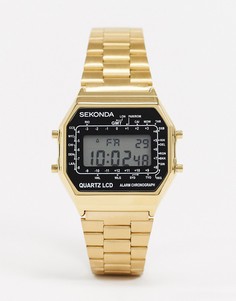 Золотистые цифровые часы Sekonda-Золотой