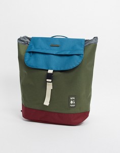 Рюкзак в стиле колор блок из переработанных материалов Lefrik Scout-Зеленый