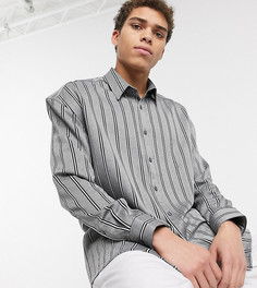 Рубашка в полоску с принтом COLLUSION-Серый