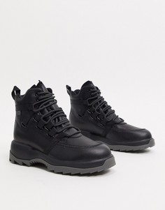 Черные ботинки на шнуровке и массивной подошве Camper-Черный