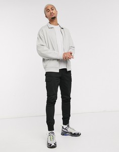 Светло-серая oversized-куртка Харрингтон ASOS DESIGN-Серый
