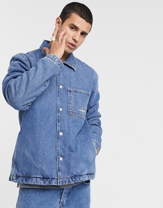 Синяя дутая куртка-рубашка Calvin Klein Jeans-Синий