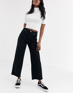 Короткие джинсы с широкими штанинами Abrand-Черный