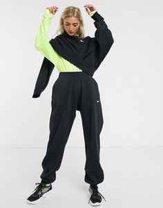 Черные oversized-джоггеры от комплекта с логотипом-галочкой Nike-Черный
