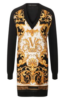 Пуловер из смеси шелка и хлопка Versace
