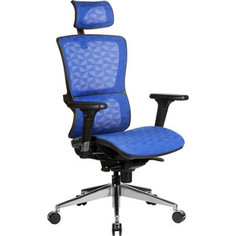 Кресло Riva Chair RCH A8 пластик черный/сетка синяя