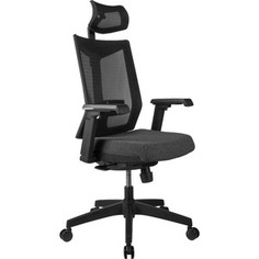 Кресло Riva Chair RCH T27H серая ткань (STI-01) черная сетка BTC-01