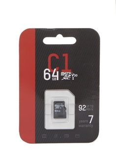 Карта памяти 64Gb - HikVision C1 Micro Secure Digital XC Class 10 UHS-I V30 HS-TF-C1/64G