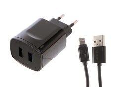 Зарядное устройство Earldom ES-141 2xUSB + Lightning Black