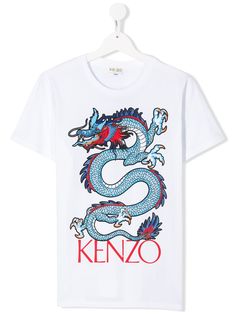 Kenzo Kids футболка с принтом