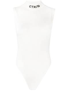 Heron Preston боди без рукавов с вышивкой