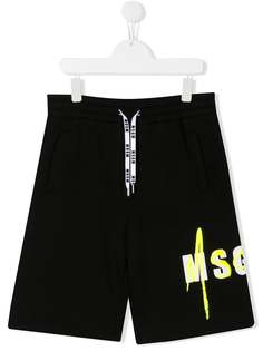 Msgm Kids спортивные шорты с логотипом