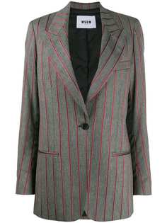 MSGM блейзер строгого кроя в полоску