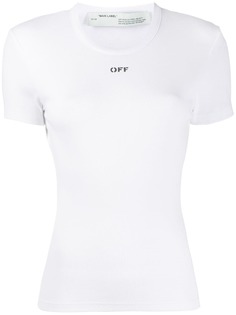Off-White приталенная футболка с короткими рукавами