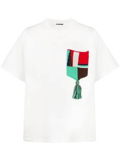 Jil Sander футболка с вязаным карманом
