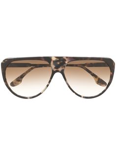 Victoria Beckham солнцезащитные очки-авиаторы черепаховой расцветки