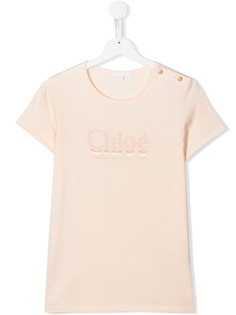 Chloé Kids футболка с логотипом