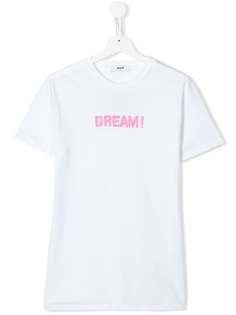 Msgm Kids футболка с надписью Dream! футболка с надписью