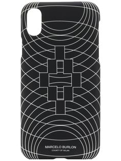 Marcelo Burlon County of Milan чехол Wireframe для iPhone XS