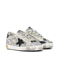 Golden Goose Kids кеды Superstar с блестками