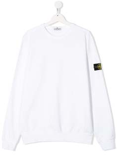 Stone Island Junior пуловер с нашивкой-логотипом