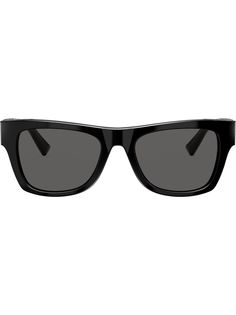 Valentino Eyewear солнцезащитные очки в трапециевидной оправе с логотипом VLogo