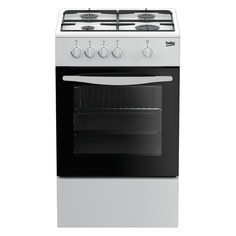 Газовая плита Beko FFSG42012W, газовая духовка, белый