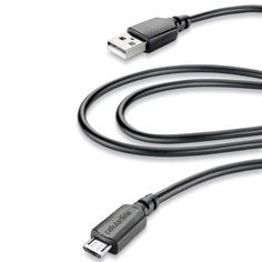 Кабель для сотового телефона Cellular Line Data USB/MicroUSB 2м, Black (USBDATACMICROUSB2M)