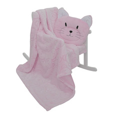 Комплект Baby Nice, цвет: розовый плед/подушка