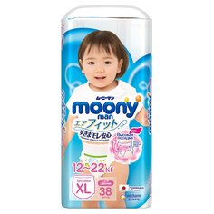 Трусики-подгузники Moony Girl, р. 4+, 12-17 кг, 38 шт