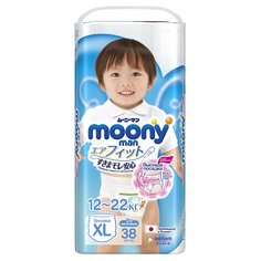 Трусики-подгузники Moony Boy для мальчиков, р. 4+, 12-22 кг, 38 шт