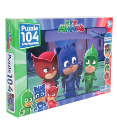 Пазл PJ Masks Герои в масках 104 элемента + наклейки Друзья
