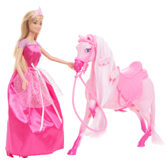 Игровой набор Anlily Кукла с аксессуарами (розовое платье) 29 см