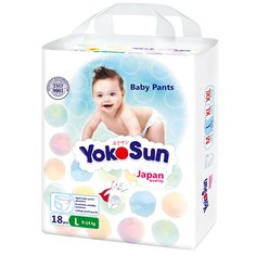 Трусики-подгузники Yokosun, р. 4, 9-14 кг, 18 шт