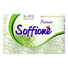 Туалетная бумага Soffione Premio Lemongrass 3 слоя 12 рулонов