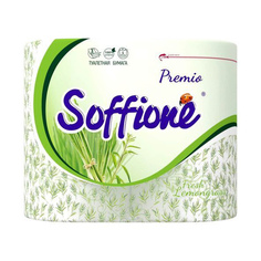 Туалетная бумага Soffione Premio Lemongrass 3 слоя 4 рулона