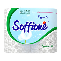 Туалетная бумага Soffione Premio 3 слоя 4 рулона