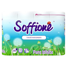 Туалетная бумага Soffione 2 слоя 12 рулонов белая