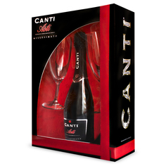 Игристое вино Canti Asti DOCG 0,75 л с бокалами