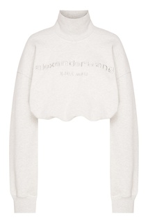 Короткий свитшот с логотипом Alexander Wang