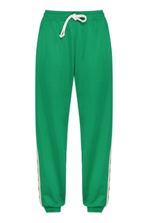 Спортивные брюки зеленого цвета Gucci