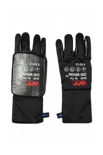 Черные комбинированные перчатки Off White