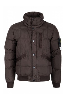 Коричневая куртка с фактурными вставками Stone Island