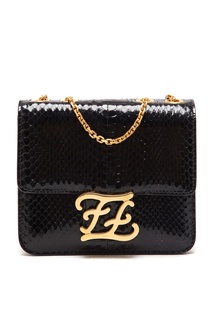 Черная сумка из змеиной кожи Karligraphy Fendi