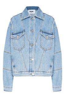 Джинсовка с диагональными швами Msgm