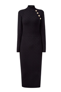 Платье миди из трикотажа Balmain