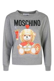 Свитшот серого цвета с мотивом Roman Teddy Bear Moschino