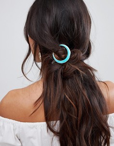 Черепаховая заколка для волос в виде полумесяца Orelia-Синий