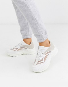 Белые кроссовки на массивной подошве ASOS DESIGN-Белый