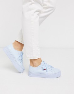 Кроссовки на платформе с искусственным мехом внутри Levis-Синий